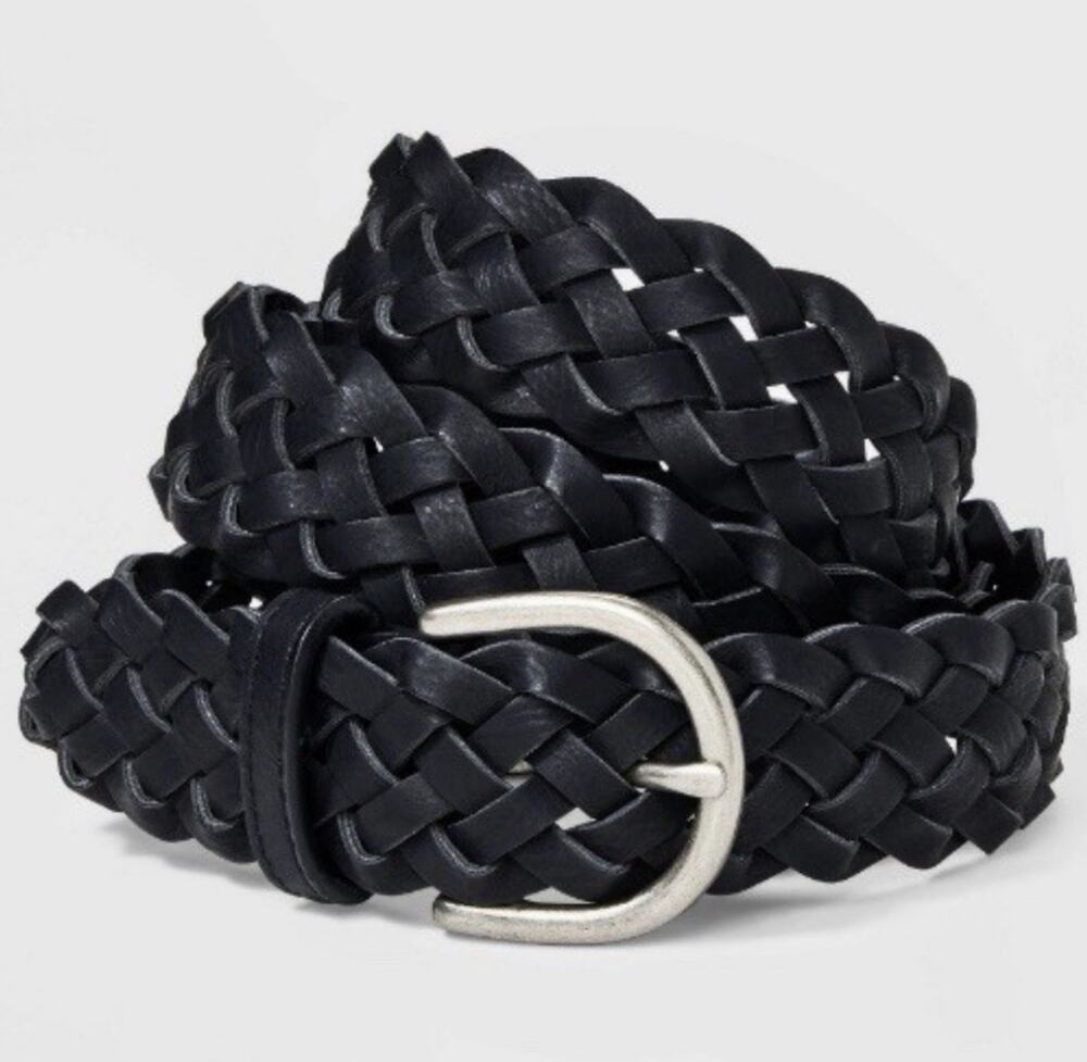 Universal Thread black braided belt 40” Long women's M NWT